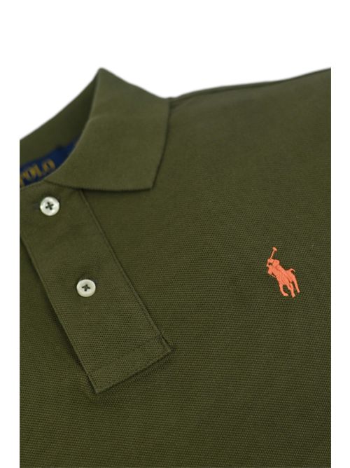 Polo due bottoni in cotone con logo Militare POLO RALPH LAUREN | 710795080017
